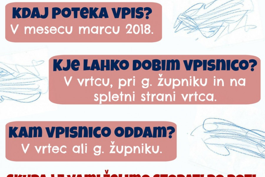 Vpis v novo šolsko leto v Petrovem vrtcu