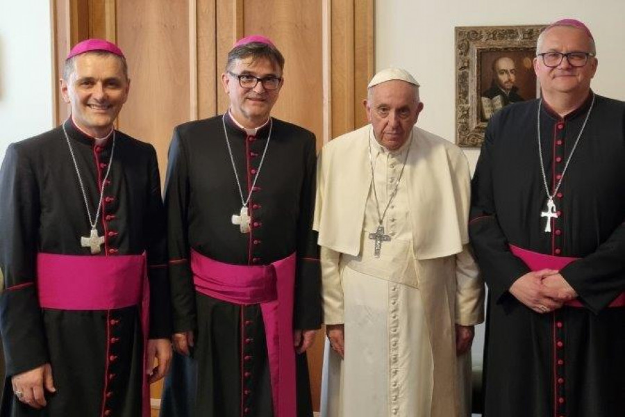 Obisk novega vodstva Slovenske škofovske konference v Vatikanu